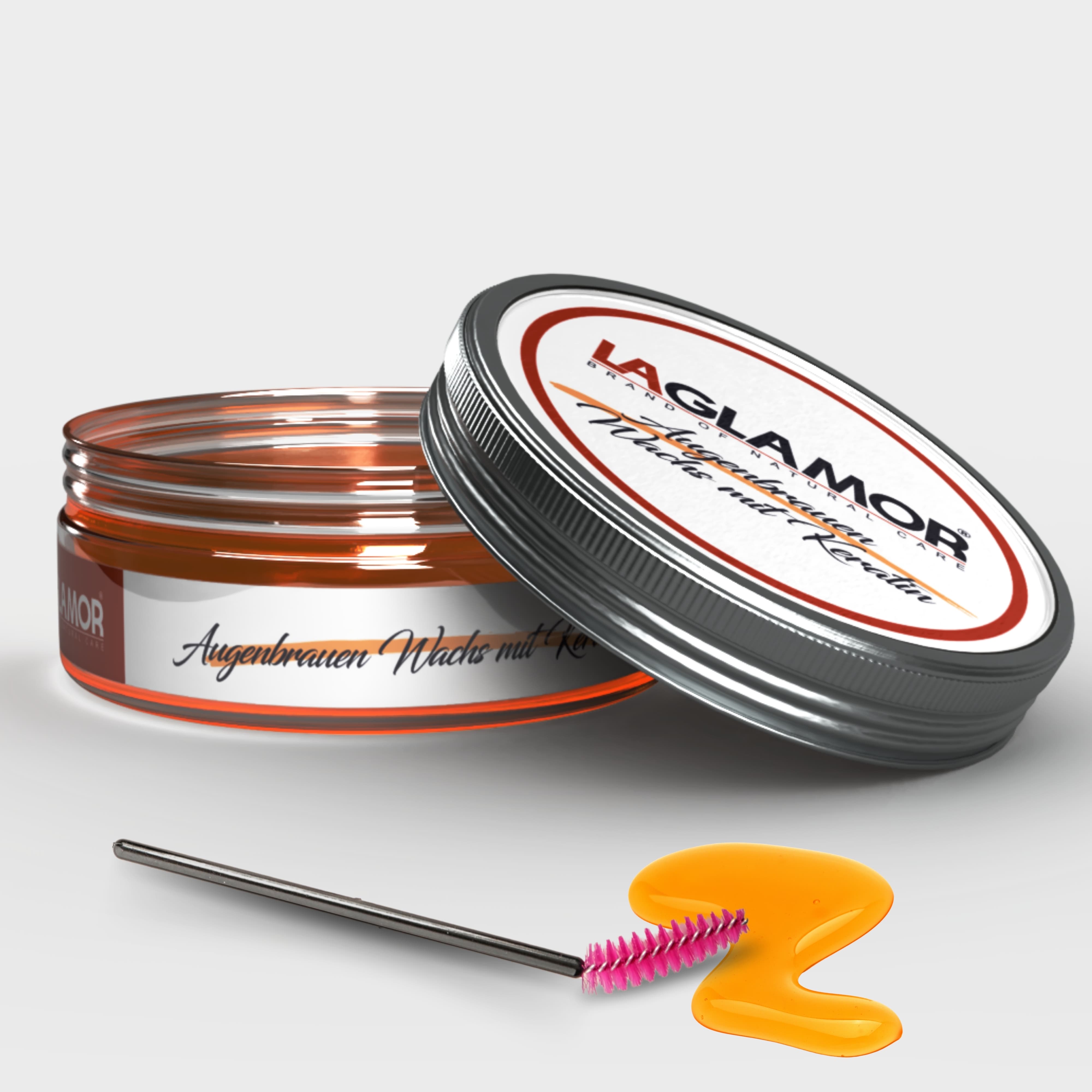 LAGLAMOR® BrowLift Gel – Augenbrauen Styling Wachs mit Keratin - 50 ml Glas