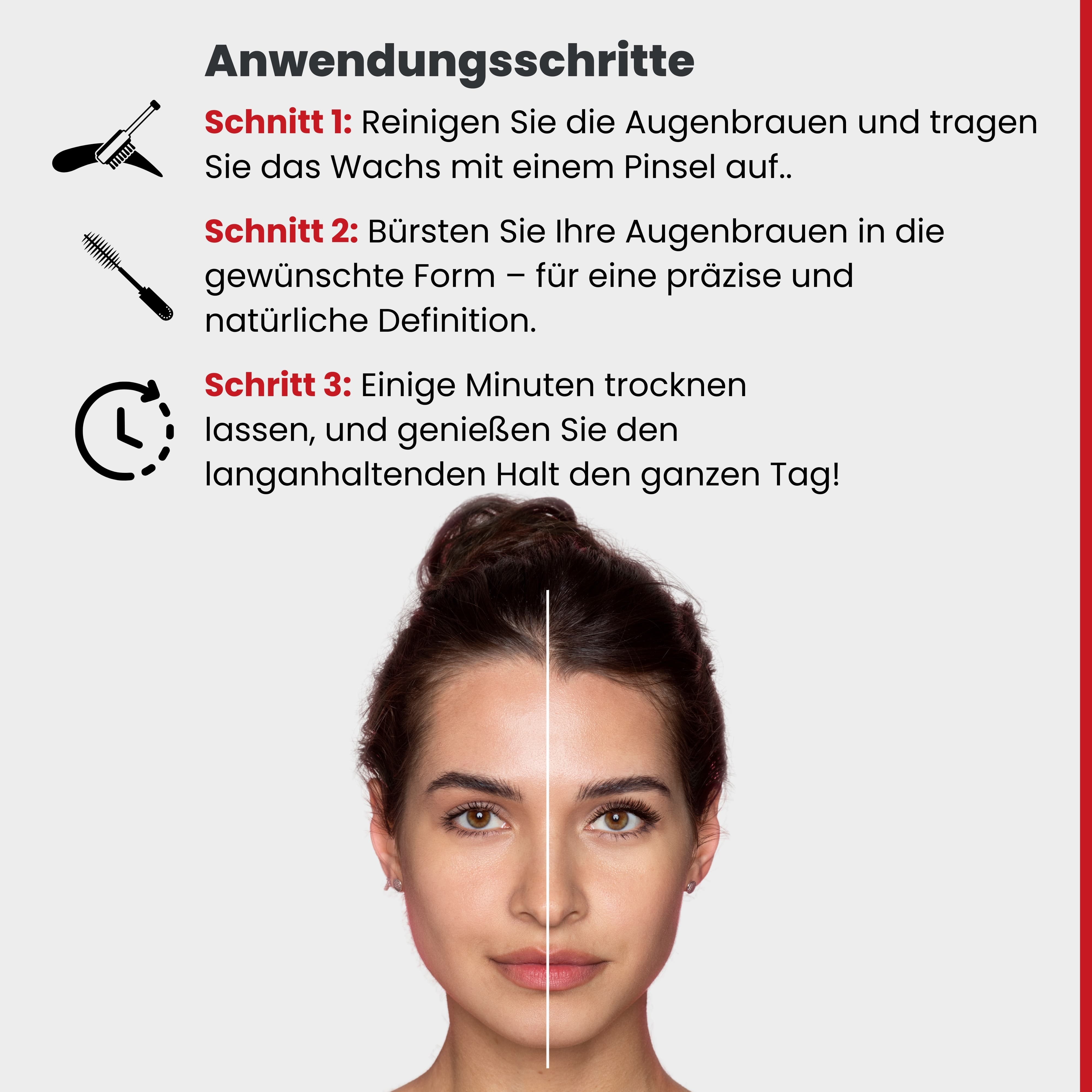 LAGLAMOR® BrowLift Gel – Augenbrauen Styling Wachs mit Keratin - 50 ml Glas