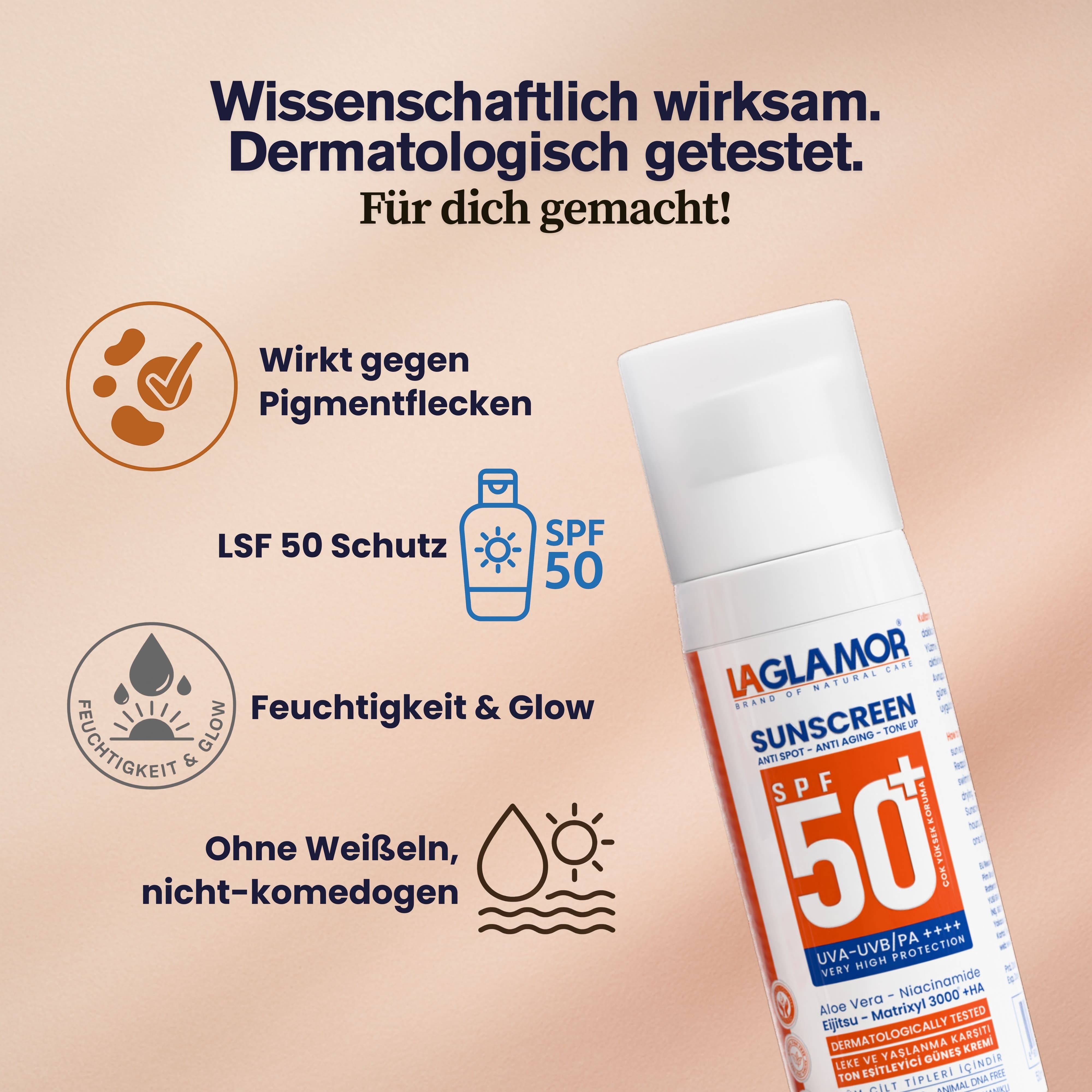 LAGLAMOR® Anti-Aging/Anti-Flecken-Creme mit SFP 50+ - 50ml