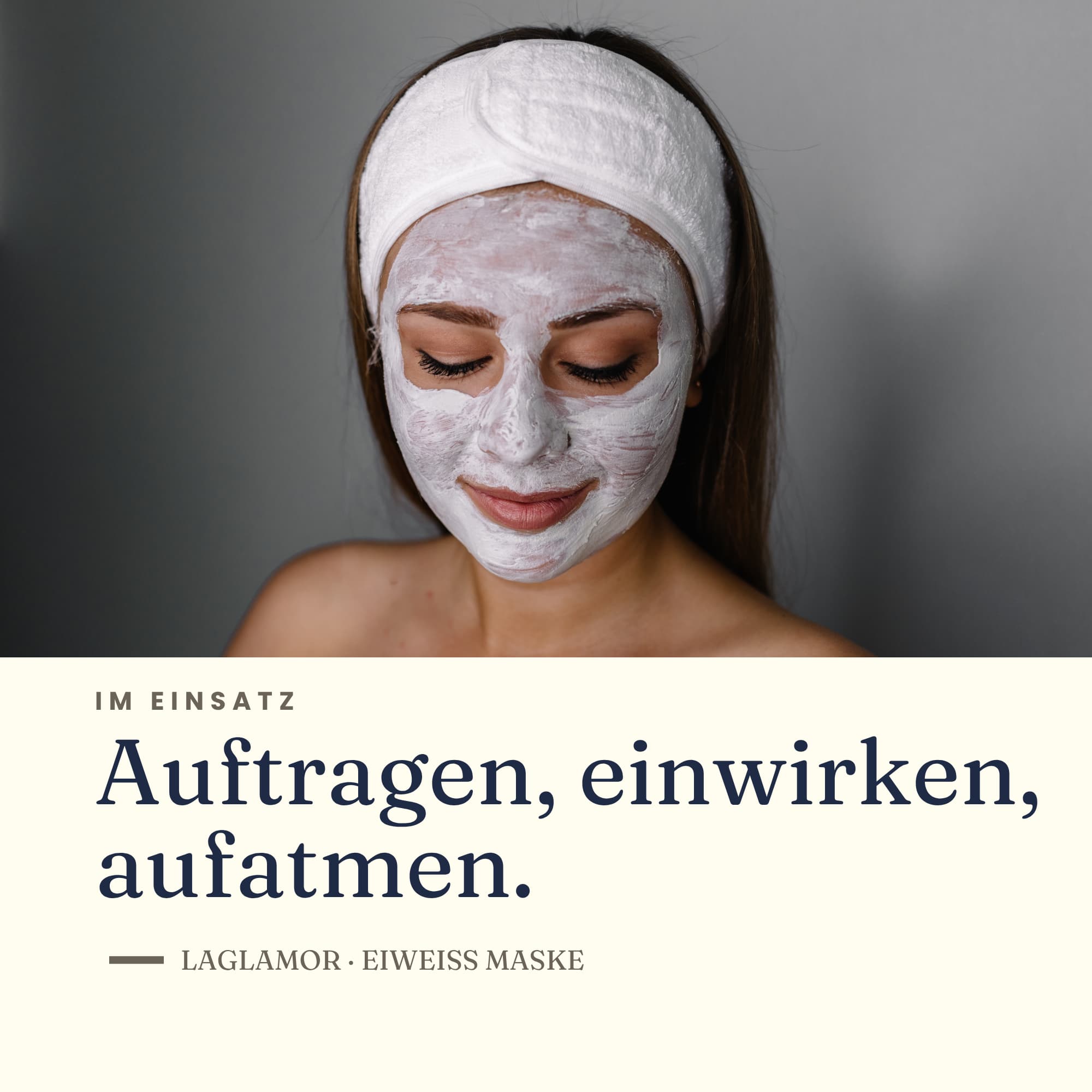 Tonerde Maske porenverfeinernd – Eiweiß Gesichtsmaske für unreine Haut | LaGlamor® 150 ml