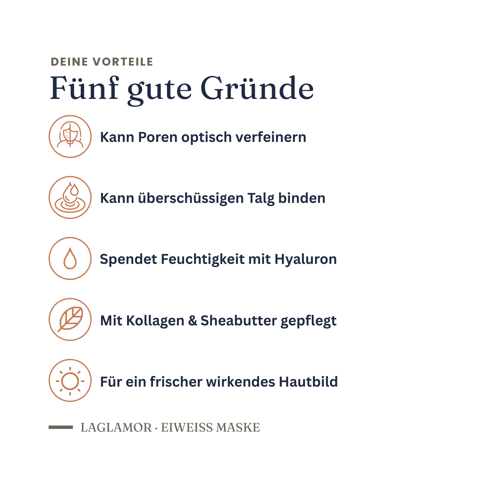 Tonerde Maske porenverfeinernd – Eiweiß Gesichtsmaske für unreine Haut | LaGlamor® 150 ml